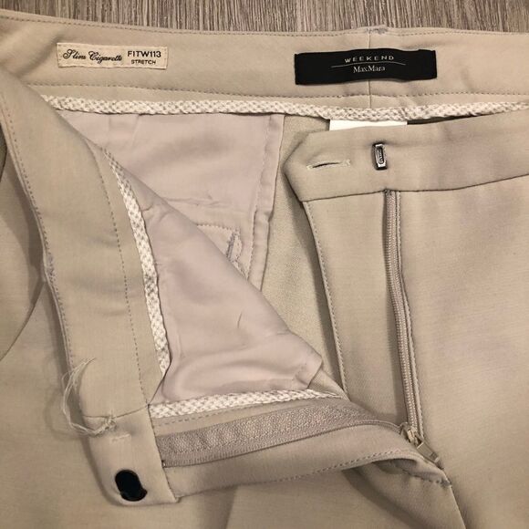 WEEKEND MAX MARA Slim Cigarette FITW113 Stretch Trousers Size 8 - Picture 8 of 13